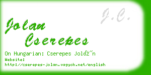 jolan cserepes business card